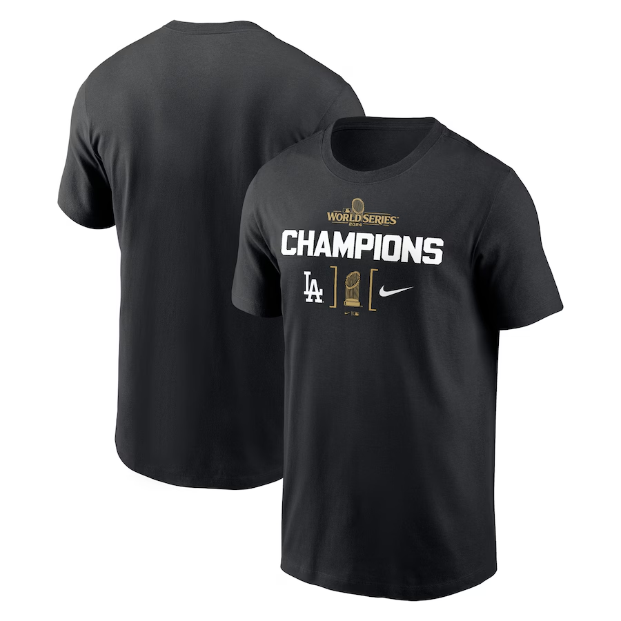 Men Los Angeles Dodgers 2024 MLB World Series Champions black T shirts style 5